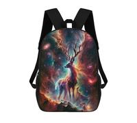 sinyumoney Galactic Guardian Deer Rucksack Water Resistant School Bag Business Backpack for Men, Women & Teenage Boys 17inch