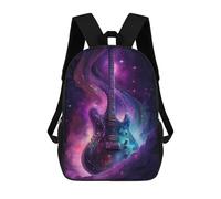 sinyumoney Galactic Guitar Dreams 3D Printed Children's School Backpack for Kids High Capacity Travel Rucksacks 17 Inch Book Bags Kids