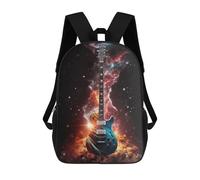 sinyumoney Galactic Guitar Dreamscape Backpack Schoolbags for Boys Girls Casual Sport Daypack Elementary Primary Large Capacity Bookbags 17inch