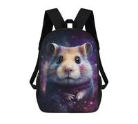 sinyumoney Galactic Hamster Art Print -1 17 Inch Backpacks Kids Schoolbag,3D Printed Elementary And Middle School Students Backpacks for Boys Girls