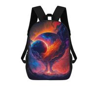 sinyumoney Galactic Heart Cosmic Romance School Backpack Lightweight Airport College Students Back Pack for Boys/Girls/Teenagers 17inch