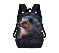 sinyumoney Galactic Hedgehog Art Print -1 School Backpack Lightweight Schoolbag Dayback Bookbag College for Camping Outdoor Adventures And Daily Travel 17inch