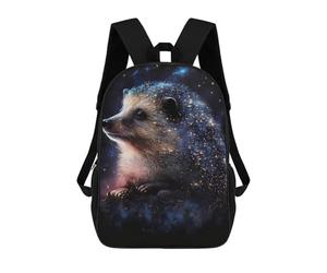 sinyumoney Galactic Hedgehog Art Print -1 School Backpack Lightweight Schoolbag Dayback Bookbag College for Camping Outdoor Adventures And Daily Travel 17inch