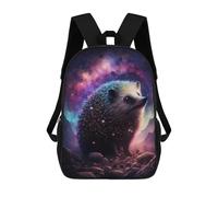sinyumoney Galactic Hedgehog Art Print School Backpack Lightweight Airport College Students Back Pack for Boys/Girls/Teenagers 17inch