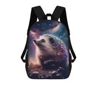sinyumoney Galactic Hedgehog Fantasy Backpack School Bag Lightweight Casual Daypack School Backpacks for School/Work/Travel 17inch