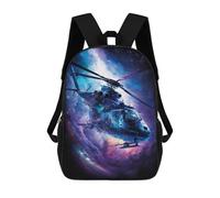 sinyumoney Galactic Helicopter Adventure -1 Backpack School Backpack Kids School Bag Large Capacity Kids Backpack for School Rucksack 3D Book Bag Gifts for Kids 17inch