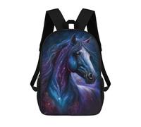 sinyumoney Galactic Horse Art Print-12 Backpack School Bag Business Durable Laptop Bag for Boys/Girls/Teenagers 17inch