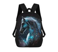 sinyumoney Galactic Horse Art Print-3 Backpack School Large School Backpack for Boys for Teenage Girls Boys Women Men 17inch