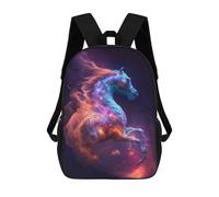 sinyumoney Galactic Horse Art Print-7 School Backpack High Secondary School Bags Casual Backpack for Girl, Teen Girls 17inch