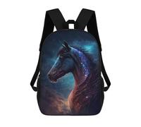 sinyumoney Galactic Horse Art Print Backpack School Lightweight Airport College Students Back Pack for Girl, Teen Girls 17inch