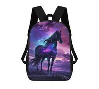 sinyumoney Galactic Horse Majesty -1 Backpack School Daypacks Business Backpack Water Resistant Bookbag for Boys/Girls/Teenagers 17inch