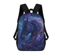 sinyumoney Galactic Horse Mane Children's Backpacks School Backpack 3D Printed for Kids Travel Rucksacks Book Bags Kids 17inch School Bag