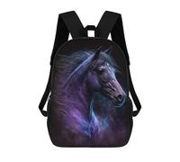 sinyumoney Galactic Horse Portrait-10 Backpack School Bag Lightweight Casual Daypack School Backpacks for Teenage Girls Boys Women Men 17inch