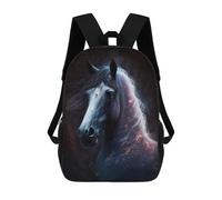 sinyumoney Galactic Horse Portrait -2 Backpack School Daypacks Business Backpack Water Resistant Bookbag for Boys/Girls/Teenagers 17inch