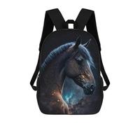 sinyumoney Galactic Horse Portrait-5 School Backpack Fashion Stationery Backpack Waterproof Casual Daypacks for Men/Women 17inch
