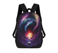sinyumoney Galactic Hot Air Balloon Adventure -2 School Bags School Secondary High School College Backpack Travel for Boys/Girls/Teenagers 17inch