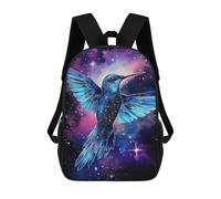 sinyumoney Galactic Hummingbird Flight Backpack School Lightweight Casual Daypack School Backpacks for Teenage Girls Boys Women Men 17inch