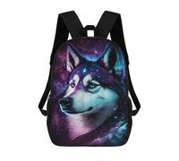sinyumoney Galactic Husky Portrait-3 Backpack School Bag Work Laptop Backpack Rucksack Bag for Boys/Girls/Teenagers 17inch