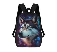 sinyumoney Galactic Husky Portrait-4 Children's School Backpack Fashion Casual 17inch 3D Printed School Bags Boy School Backpack Large Backpack