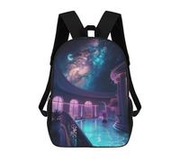 sinyumoney Galactic Indoor Oasis School Bags Fashion Stationery Backpack Waterproof Casual Daypacks for School/Work/Travel 17inch