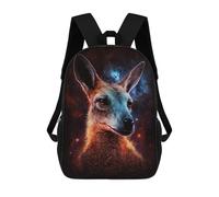 sinyumoney Galactic Kangaroo Portrait -3 Backpack School Bag High Secondary School Bags Casual Backpack - Perfect for Travel, Work And Daily Use 17inch