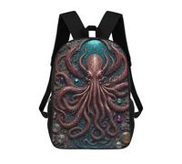 sinyumoney Galactic Kraken Chronicles Backpack School Bag Lightweight Casual Daypack School Backpacks for Teenage Girls Boys Women Men 17inch