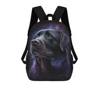 sinyumoney Galactic Labrador Portrait -2 Backpack School Rucksack Casual Daypacks School Work Travel Bag for Men, Women & Teenage Boys 17inch