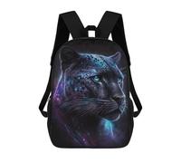 sinyumoney Galactic Leopard Art Print School Backpack Lightweight Airport College Students Back Pack for Boys/Girls/Teenagers 17inch