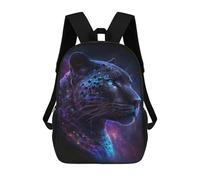 sinyumoney Galactic Leopard Portrait-2 Children's 17 Inch School Backpack 3D Printed Anime Movies for Kids Travel Rucksacks Book Bags Kids School Bag