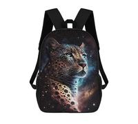 sinyumoney Galactic Leopard Portrait-20 Backpack School Daypacks Business Backpack Water Resistant Bookbag for Camping Outdoor Adventures And Daily Travel 17inch