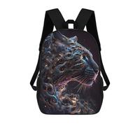 sinyumoney Galactic Leopard Profile Kids Backpack,School Backpack Kids School Bag 3D Printed Cartoon Large Capacity Backpack for Kids Boys And Girls 17inch