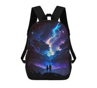 sinyumoney Galactic Lightning Strike Backpack School Bag Large School Backpack for Boys for Teenage Girls Boys Women Men 17inch