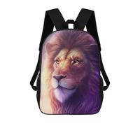 sinyumoney Galactic Lion Majesty -14 Backpacks Kids Student Schoolbag,3D Printed Backpacks,Elementary And Middle School Students Backpacks for Boys Girls 17inch