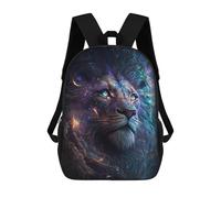 sinyumoney Galactic Lion Majesty -16 School Bag Backpack Teen Schoolbag 3D Printing Adjustable Schoolbag Fashion Pocket Bag for Kids Boys Girls Students And Teenagers Fans 17inch