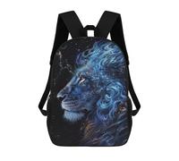 sinyumoney Galactic Lion Majesty -2 Backpacks 3D Printed 17inch Kids School Backpack Outdoor Casual Daypack Casual Travel Bags for Middle School Students