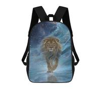 sinyumoney Galactic Lion Majesty 3D Printed 17inch School Bag Children's School Backpack Travel Backpacks Casual Fashion Bag for Kids School Students