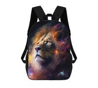 sinyumoney Galactic Lion Majesty -8 Backpack School Large School Backpack for Boys - Perfect for Travel, Work And Daily Use 17inch