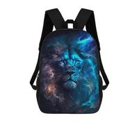sinyumoney Galactic Lion Majesty Kids Backpack, Backpack School Bag, Backpacks Kids School 3D Printed School Bags for Elementary And Middle School Students Teens Birthday Gift 17inch