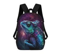 sinyumoney Galactic Lizard Art Print-17 School Backpack Business Durable Laptop Bag for Camping Outdoor Adventures And Daily Travel 17inch