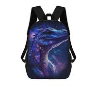 sinyumoney Galactic Lizard Art Print-26 3D Printed 17inch School Bag Children's School Backpack Travel Backpacks Casual Fashion Bag for Kids School Students
