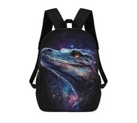 sinyumoney Galactic Lizard Art Print-4 Backpack School Lightweight Airport College Students Back Pack for School/Work/Travel 17inch