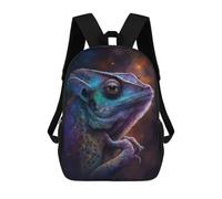 sinyumoney Galactic Lizard Artwork Backpack School Bag Business Laptop Rucksack Bag Unisex Casual Daypack for School/Work/Travel 17inch