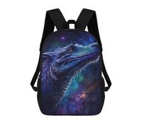 sinyumoney Galactic Lizard Portrait-1 Backpack School Daypacks Business Backpack Water Resistant Bookbag for Boys/Girls/Teenagers 17inch
