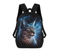 sinyumoney Galactic Lynx Portrait School Backpack Computer Rucksack for School/Work/Travel- Perfect for Travel, Work And Daily Use 17inch