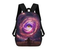 sinyumoney Galactic Meditation Serenity in Space Kids Backpack 17 Inch School Bag 3D Printed Cartoon School Backpacks for Boys And Teenager School Students