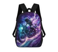 sinyumoney Galactic Motorcycle Ride -13 Backpack School Bag Lightweight Airport College Students Back Pack for School/Work/Travel 17inch