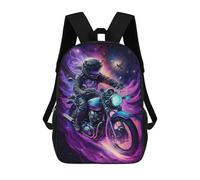 sinyumoney Galactic Motorcycle Ride -4 School Bags Fashion Stationery Backpack Waterproof Casual Daypacks for Men, Women & Teenage Boys 17inch