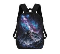 sinyumoney Galactic Mountain Adventure -1 Children's Backpacks School Backpack 3D Printed for Kids Travel Rucksacks Book Bags Kids 17inch School Bag