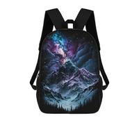 sinyumoney Galactic Mountain Landscape -2 Backpack School Daypacks Business Backpack Water Resistant Bookbag for Camping Outdoor Adventures And Daily Travel 17inch