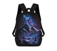 sinyumoney Galactic Mountain Landscape -6 17 Inch Backpack School Bag Rucksack for Girls Boys Large Capacity Kids Back Pack Lightweight School Bags for Children Students